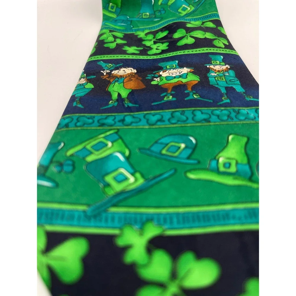 St Patrick's‎ Day Necktie Leprechaun Hats Shamrocks Novelty Tie